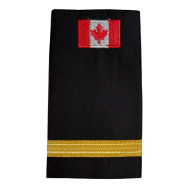 1 Bar Wire Lace Epaulettes with Canadian Flag