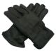 Black Leather Lined Winter Gloves