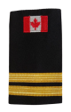 2 Bar Wire Lace Epaulettes with Canadian Flag