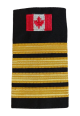 4 Bar Wire Lace Epaulettes with Canadian Flag