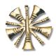 5 Crossed Trumpet Shirt Collar Rank Insignia